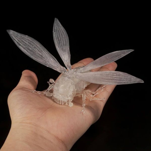 預購8月 海洋堂 TAKEYA 式自在置物 風之谷 牛虻 腐海翅蟲 透明色 可動模型 6.5x17cm 