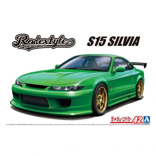 青島社 AOSHIMA 1/24 汽車模型 日產 Rodextyle S15 Silvia '99 組裝模型 