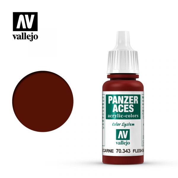  Acrylicos Vallejo - 70343 - 裝甲王牌 Panzer Aces - 膚色陰影 Flesh Shadows - 17 ml. 