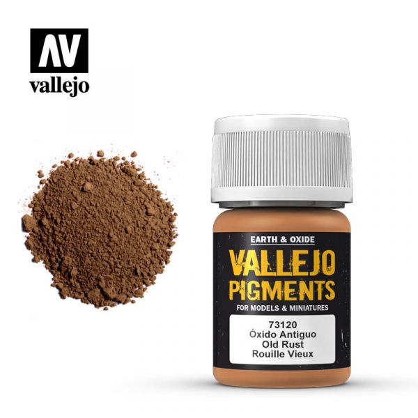Acrylicos Vallejo - 73120 - 色粉 Pigments - 陳舊銹色 Old Rust - 35 ml. 