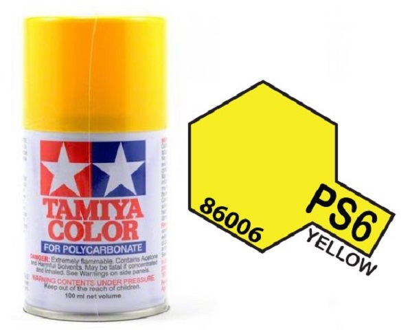 田宮 TAMIYA PS-6 黃色 噴罐 (新配方 耐撞擊、高延展性 ) <硝基漆/100ml> 