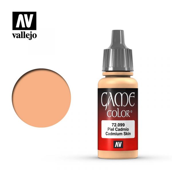 Acrylicos Vallejo -072 - 72099 - 遊戲色彩 Game Color - 鎘皮色 Cadmium Skin - 17 ml. 