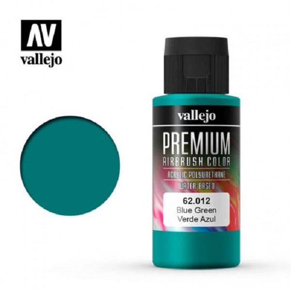 西班牙 Vallejo 高階色彩 Premium Color  62012-  藍綠色 60 ml 