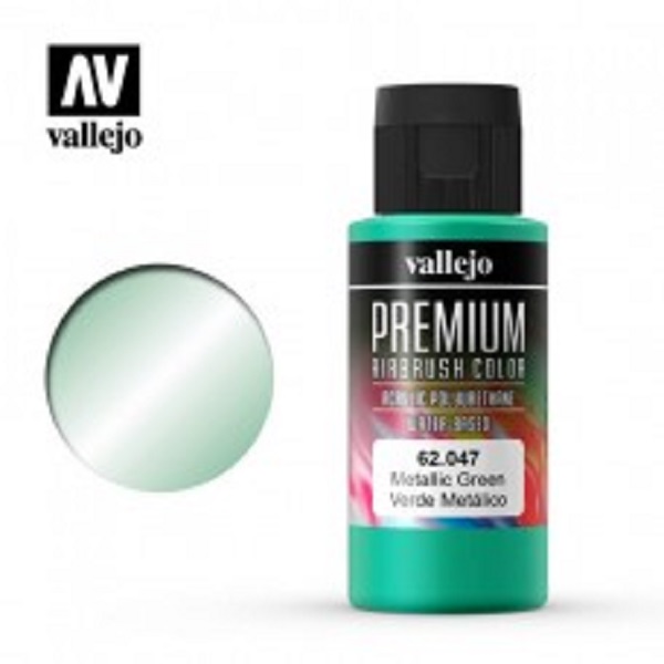 西班牙 Vallejo 高階色彩 Premium Color  62047-  金屬綠色 60 ml 