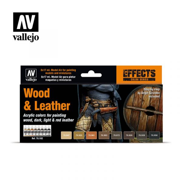 Acrylicos Vallejo -70182 - Model Color - 木頭&皮革套組 Wood & Leather (8) By Angel Giraldez 