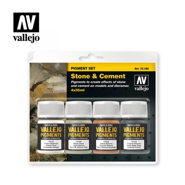 Acrylicos Vallejo - 73192 - 色粉 Pigments - 石材與水泥 Stone & Cement - 35 ml. 