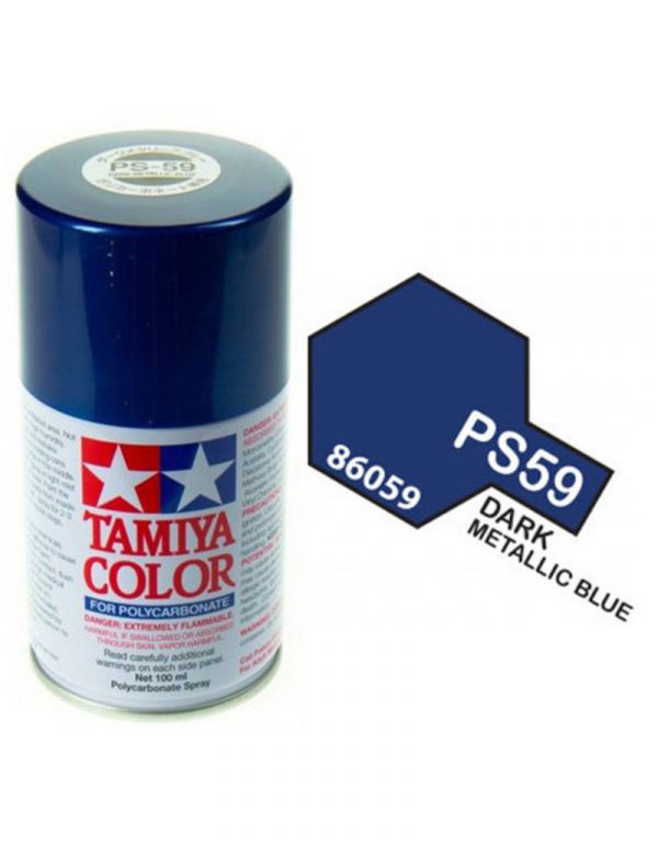 田宮 TAMIYA PS-59 深金屬藍色 噴罐 (新配方 耐撞擊、高延展性 ) <硝基漆/100ml> 
