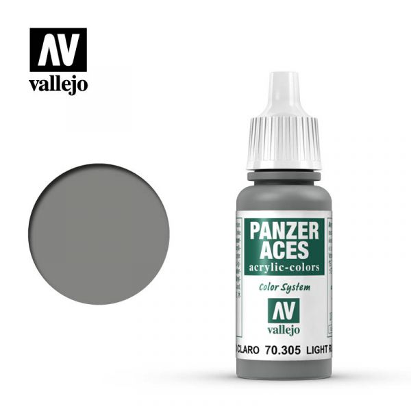  Acrylicos Vallejo - 70305 - 裝甲王牌 Panzer Aces - 淺橡膠色 Light Rubber - 17 ml. 