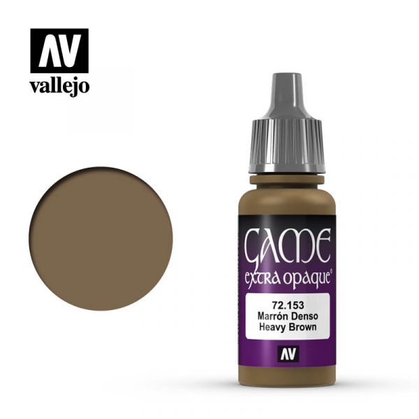 Acrylicos Vallejo -104 - 72153 - 遊戲色彩 Game Color - 重棕色（不透明漆） Heavy Brown - 17 ml. 