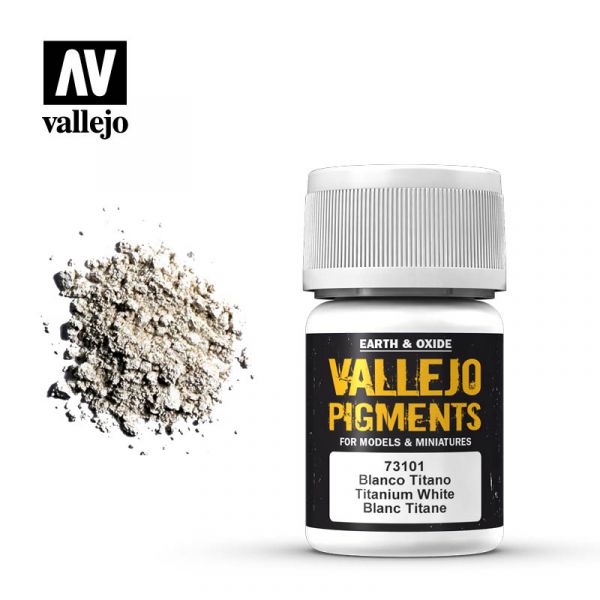 Acrylicos Vallejo - 73101 - 色粉 Pigments - 鈦白色 Titanium White - 35 ml. 
