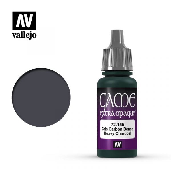 Acrylicos Vallejo -106 - 72155 - 遊戲色彩 Game Color - 重木炭色（不透明漆） Heavy Charcoal - 17 ml. 