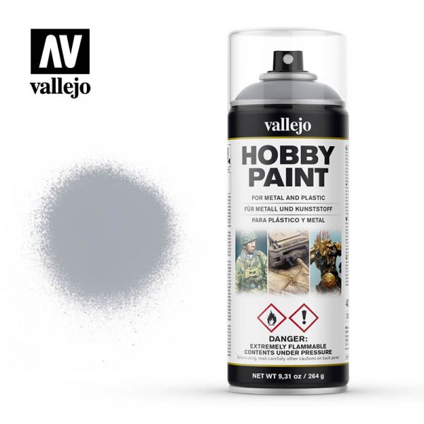 西班牙 Vallejo AV水性漆 HOBBY PAINT 28021 噴罐-銀色-400ml 