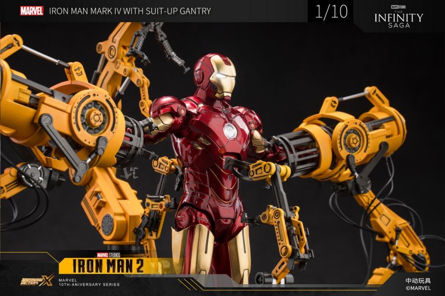 中動玩具 漫威正版 IRON MAN 鋼鐵人 1/10 拆甲台及鋼鐵人 MK4 不發光 可動套組 