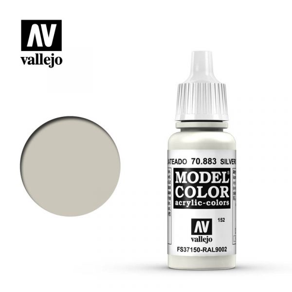 Acrylicos Vallejo -152 - 70883 - 模型色彩 Model Color - 銀灰色 Silver Grey - 17 ml. 