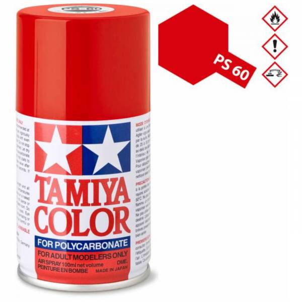 田宮 TAMIYA PS-60 光澤雲母紅色 噴罐 (新配方 耐撞擊、高延展性 ) <硝基漆/100ml> 