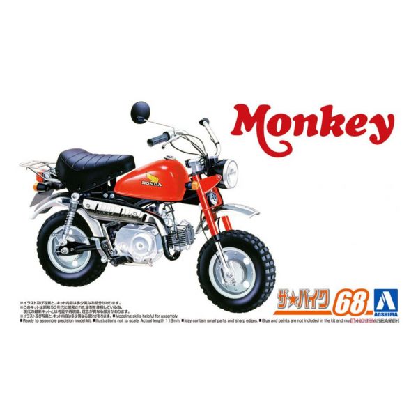 青島社 1/12 機車模型 機車#68 本田 Z50J-1 Monkey '78 組裝模型 