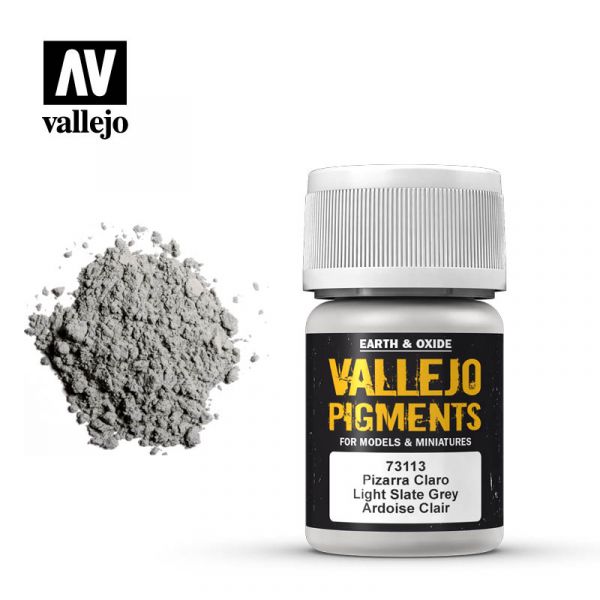 Acrylicos Vallejo - 73113 - 色粉 Pigments - 淺石板灰 Light Slate Grey - 35 ml. 