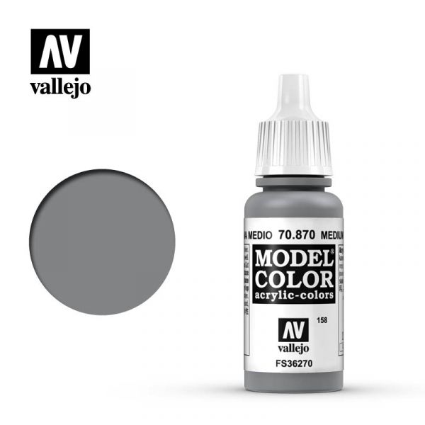 Acrylicos Vallejo -158 - 70870 - 模型色彩 Model Color - 中階海灰色 Medium Sea Grey - 17 ml. 