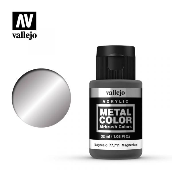 Acrylicos Vallejo - 77711 - 金屬色彩 Metal Color - 鎂 Magnesium - 32 ml. 