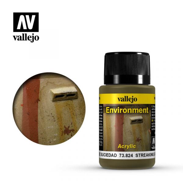 Acrylicos Vallejo -73824 - 風化效果漆 Weathering Effects - 污垢痕跡 Streaking Grime 
