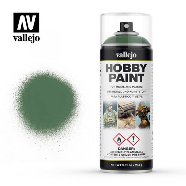 西班牙 Vallejo AV水性漆 HOBBY PAINT 28028 噴罐-疫病綠色-400ml 