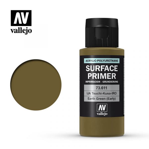 Acrylicos Vallejo - 73611 - 表面底漆 Surface Primer - 泥土綠(早期) 60ml 