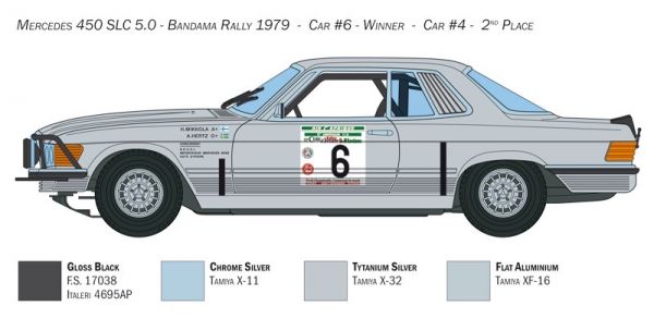 ITALERI 義大利模型 NO.3632 1：24 Mercedes-Benz 450SLC Rallye Bandama 1979 組裝模型   