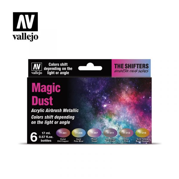 Acrylicos Vallejo - 77090 - 偏折色套組 The Shifter Set - 魔法塵埃套組 Magic Dust set (6x17ml.) 