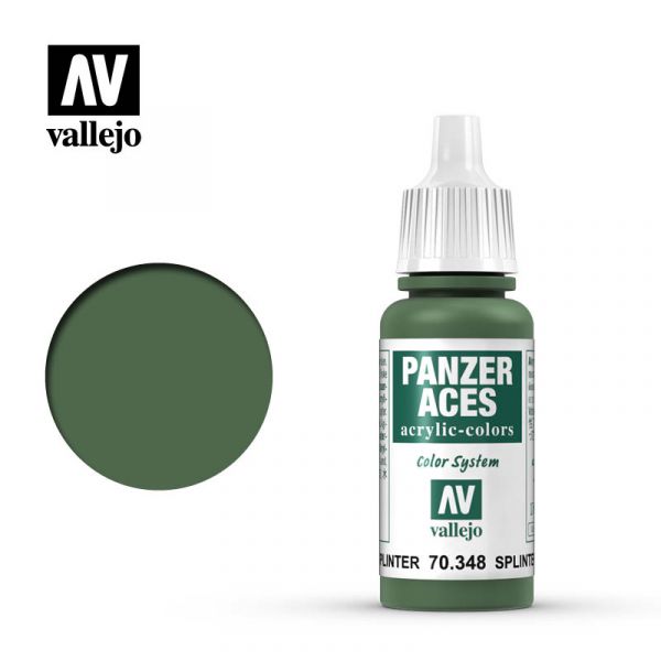  Acrylicos Vallejo - 70348 - 裝甲王牌 Panzer Aces - 碎片迷彩條紋 Splinter Strips - 17 ml. 