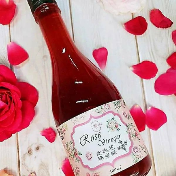 心心玫瑰園 最佳玫瑰飲品組合 玫瑰釀×1 + 玫瑰花蜂蜜醋×1 