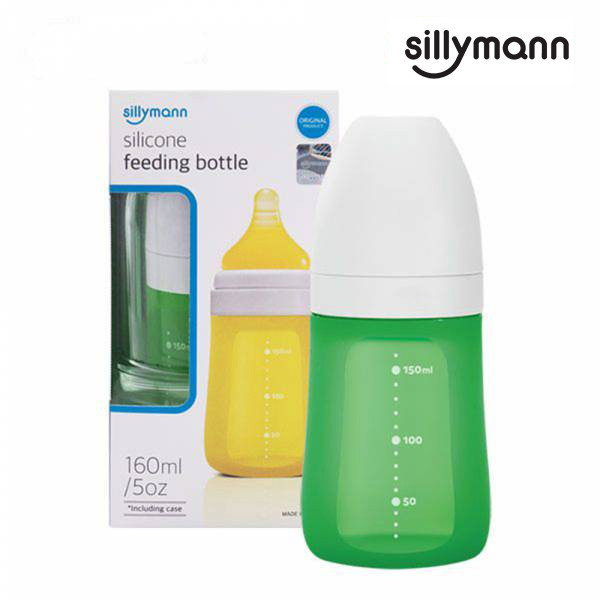 【韓國sillymann】 100%鉑金矽膠奶瓶160ML(波士頓綠) 