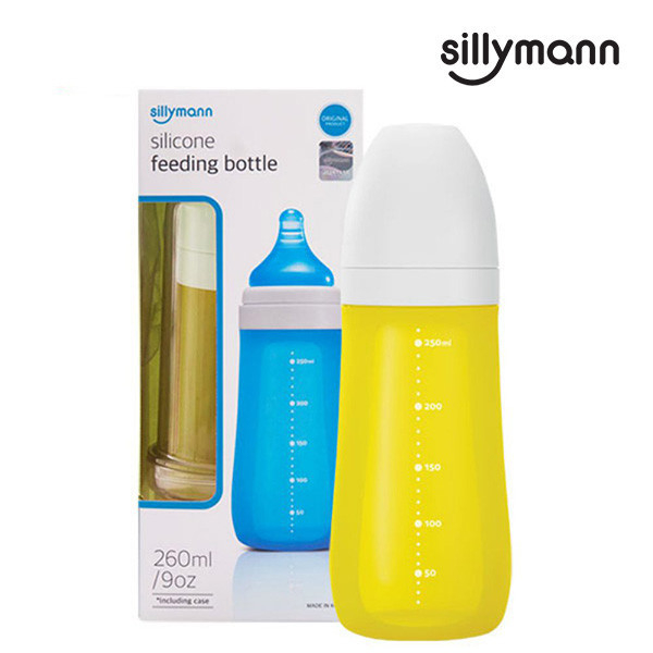 【韓國sillymann】 100%鉑金矽膠奶瓶260ML(首爾黃) 