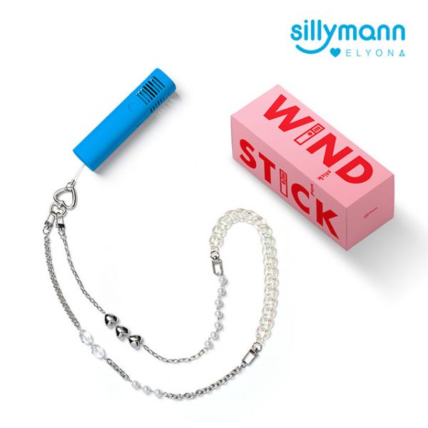 【韓國sillymann】攜帶型風棒電扇+ELYONA 飾品背鏈 