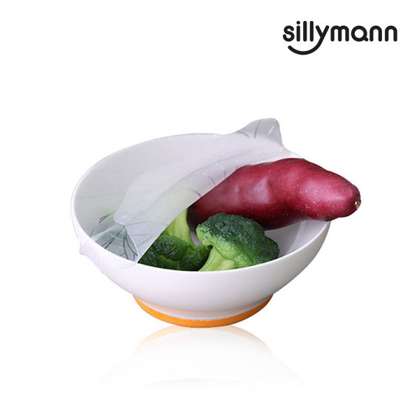 【韓國sillymann】 100%鉑金矽膠荷葉多用保鮮膜-25cm(白) 