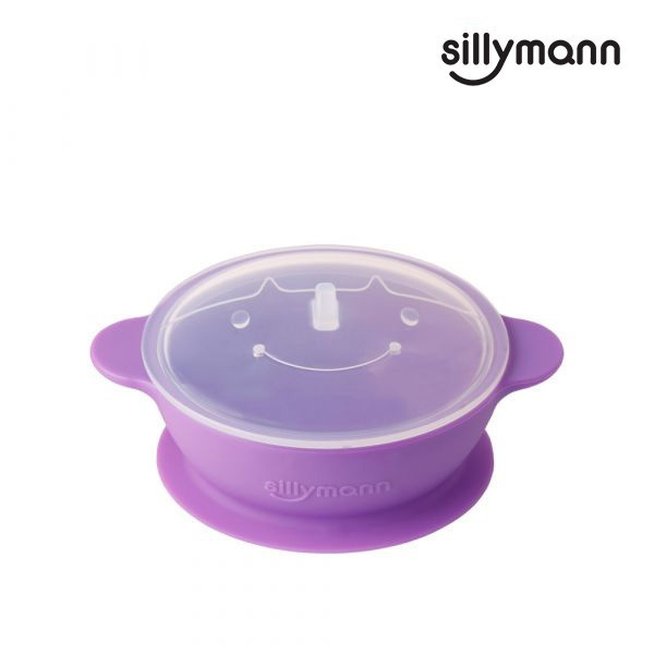 【韓國sillymann】 100%鉑金矽膠防滑點心食物儲存碗-150ml (紫) 