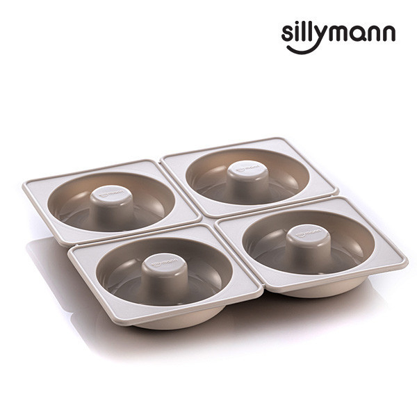 【韓國sillymann】100%鉑金矽膠甜甜圈烘焙模具(烤箱/氣炸鍋/微波爐專用)(可可灰) 