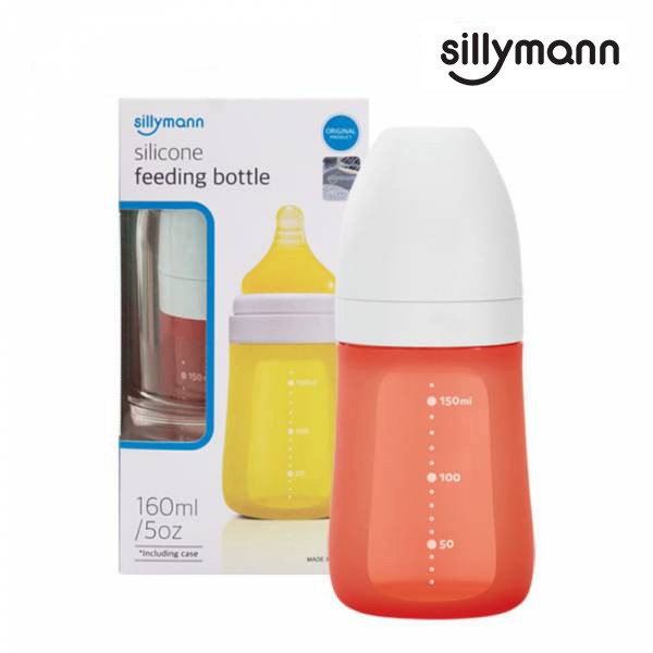 【韓國sillymann】 100%鉑金矽膠奶瓶160ML(上海紅) 
