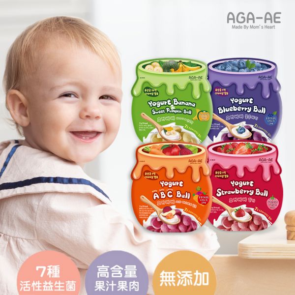 ♥＼營養師推薦／♥ 【韓國AGA-AE】益生菌寶寶優格球-草莓 