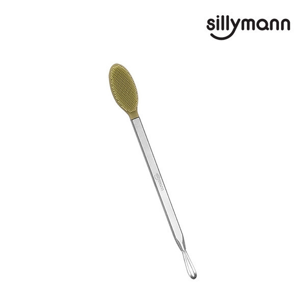 【韓國sillymann】深層鼻頭/面部清潔兩用按摩刷(100%鉑金矽膠刷頭)(綠) 