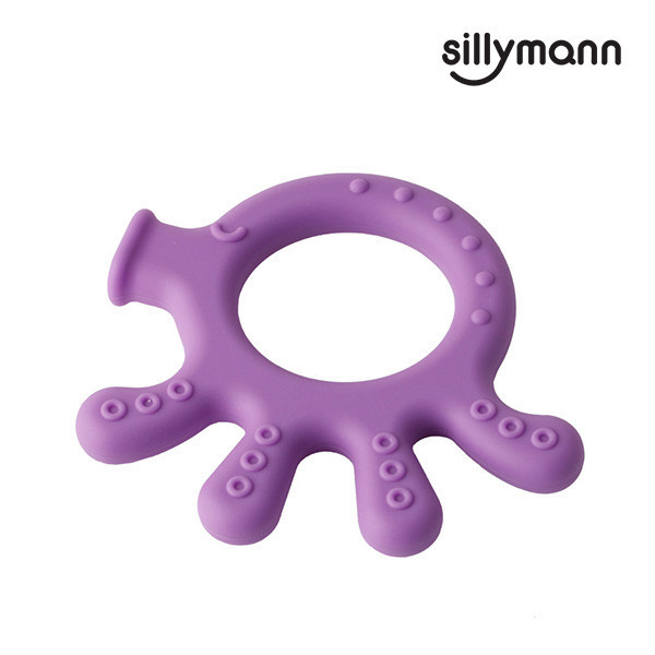 【韓國sillymann】 100%鉑金矽膠章魚固齒器(紫) 