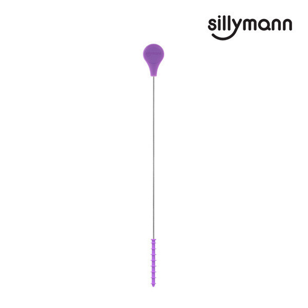 【韓國sillymann】 100%鉑金矽膠吸管專用刷(紫) 