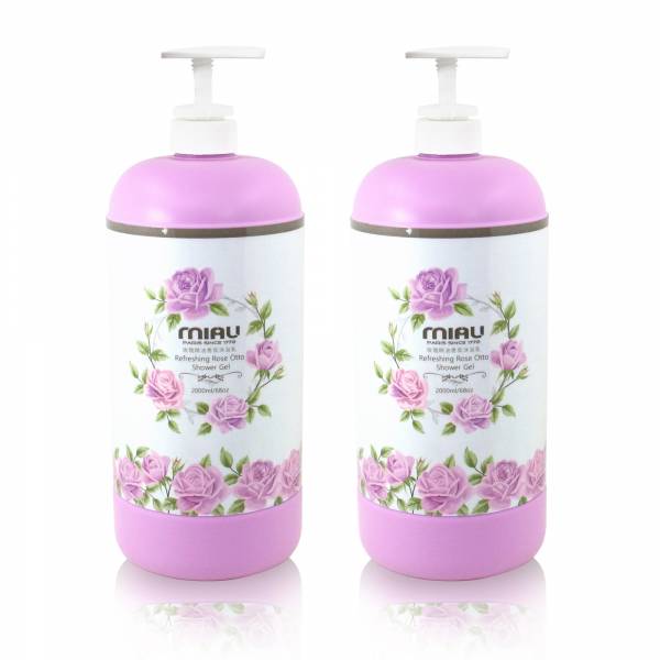 MIAU玫瑰精油香氛沐浴乳2000ml大容量(買一送一)共2瓶 