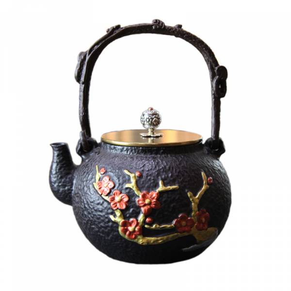 日式五福梅煮水鐵壺 日式,梅花,鐵壺,水壺,茶壺