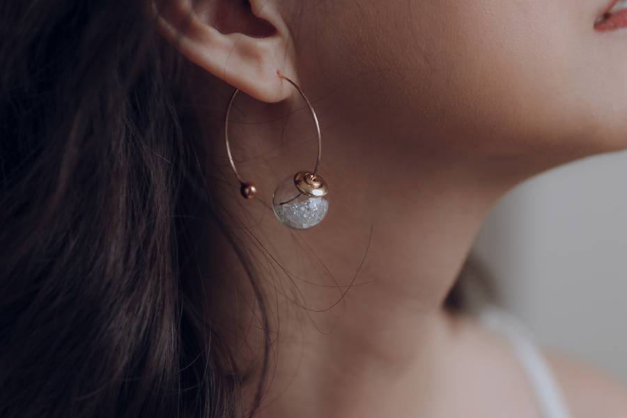 Big circle – clear bubble * geometric earrings circle clear bubble geometric earrings