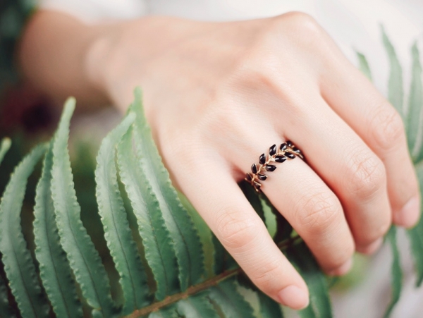 Mistletoe槲寄生戒指 - 二色 植物系 波西米亞風 戒指