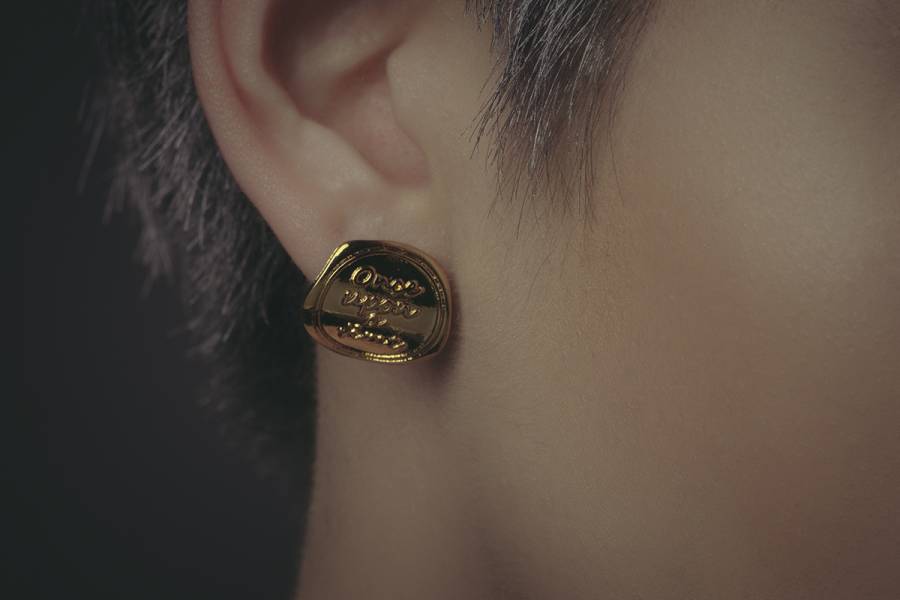 Wax seal – Antique gold black nickel * Earrings Wax seal Antique Earrings