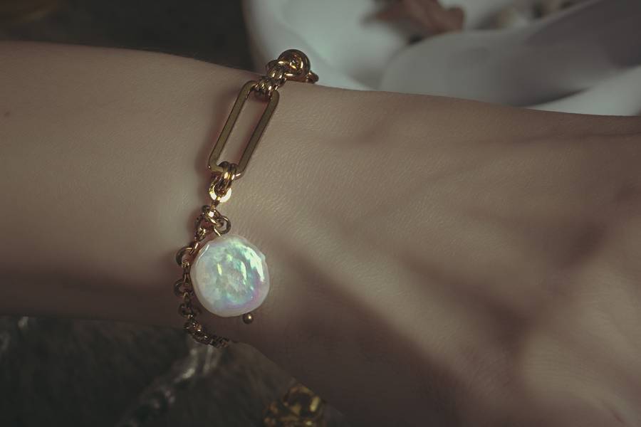 Hydromancy Series – Aura of the ocean * bracelet 天然珍珠 手鍊 巴洛克變形珠