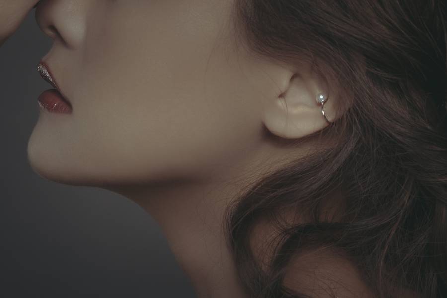 Hydromancy | 水占術系列 - 淚滴耳骨夾 * 三色 耳夾 耳骨夾 耳窩夾 耳環 珍珠 天然珍珠