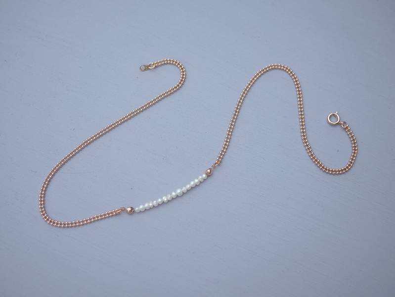 Hydromancy | 水占術系列 - 雨露項鍊 * 三色 天然珍珠 迷你珍珠 變形珍珠 短項鍊