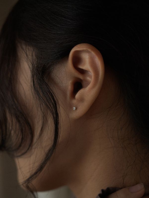 星冕系列 - SELECT III * 純銀鎖珠養耳棒 養耳棒 925 純銀 鎖珠耳環 耳窩耳環 單鑽耳環 戒指 情人節 禮物 耳環